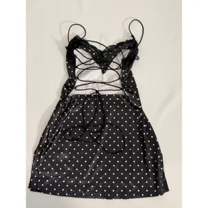 EDIKTED Lacey Backless Polka Dot Mini Dress size medium thumbnail 4
