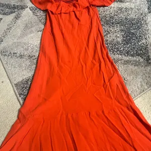 Veronica Beard Oleta Off‎ Shoulder Orange Midi Dress Size 4 Flamenco thumbnail 13