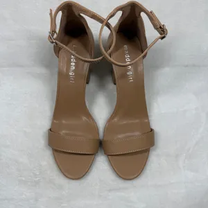 Madden Girl Beella Tan Nude Ankle Strap Block‎ Heel Sandals Women Size 8 thumbnail 3