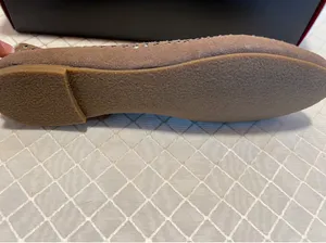 Steve Madden Luxe: L-Keep Taupe suede Flats with sequins, Size 7 thumbnail 4