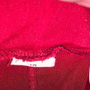 Womans XL Darn Red Elastic High Waist Harem Pants Sheer Hippie Jogger thumbnail 4