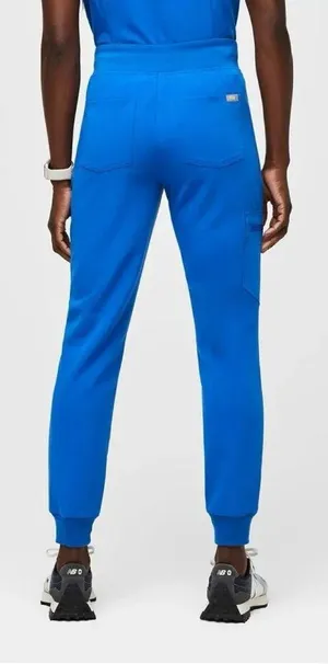 Figs Women’s High Waisted Zamora Jogger Scrub Pants Pull On in Royal Blue MT thumbnail 2