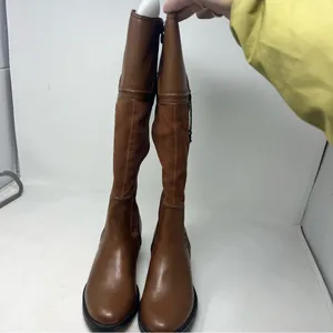 Etienne Aigner Codona Riding Boots Womens 7 Brown Leather Suede Knee High thumbnail 3