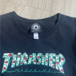Thrasher Black Tee with Green Graphic thumbnail 2