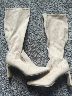 Abound Knee-High Pointed Toe Stretch Boots in Light Taupe thumbnail 1