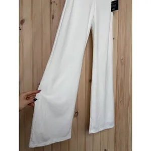 NWT Lulus Fashionista Nights Ivory Strapless Bustier Wide-Leg Jumpsuit Classy M thumbnail 6