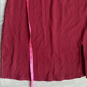 NEW REFORMATION Skylar Knit Mini Dress - Chianti Small thumbnail 6