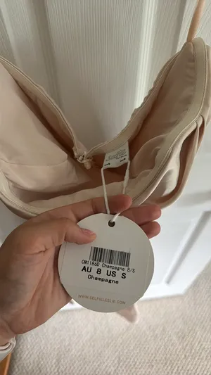 Selfie Leslie ivory dress mini thumbnail 5