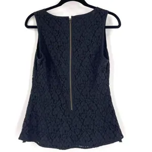 Banana Republic Lace‎ Overlay Career Blouse Sleeveless Back Zip Size 8 medium thumbnail 3