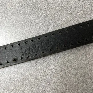 Lauren Ralph Lauren LRL Leather Belt Womens Small Black Silver Buckle Cut Out thumbnail 8