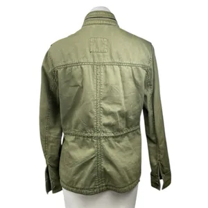 Abercrombie & Fitch Women's Green Long Sleeve Full Zip Utility Coat Jacket Sz M thumbnail 3