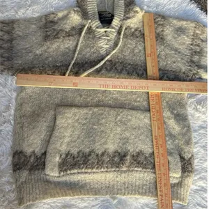 Vintage STOBI Knit Fleece Denmark Nordic Sweater cream Size S Pullover 100% wool thumbnail 7