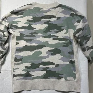 Aerie Green & Cream Camouflage Sweatshirt size M thumbnail 5