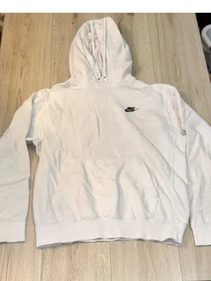 Nike White Pullover Hoodie hooded sweatshirt sweater thumbnail 1