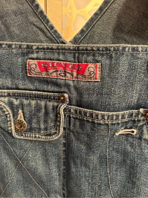 Silver Jeans Rare Vintage Shorts Denim Overalls Stretch Women's 90s VTG y2k, S thumbnail 4