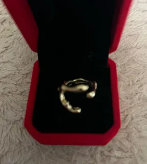 Gorgeous Golden Embellished Adjustable Statement Ring Size 7 thumbnail 1