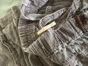Free People Brown Plaid Utility Overalls Jumpsuit Size Medium thumbnail 11