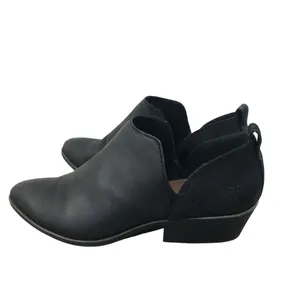 FRYE Rowen Slip-On Cut-Out Leather Ankle Boots Women 8 Black Western Versatile thumbnail 3