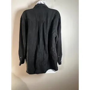 Banana Republic‎ Womens Black 100% Lyocell Utility Shirt Long Sleeve Relaxed L thumbnail 5