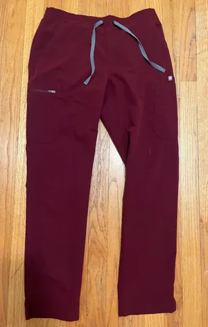 Maroon FIGS Scrub Pants thumbnail 1