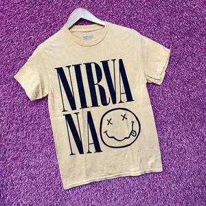 Nirvana Spell-Out Nevermind Smiley Face Grunge Tee Small thumbnail 3