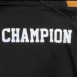 Champion Black White Sweatshirt Original L Athletic Hoodie Retro thumbnail 2