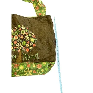 “Happy Planet” handmade / homemade open top tote‎ thumbnail 5
