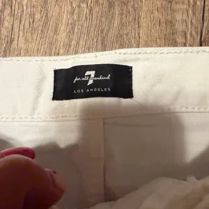 7 For All Mankind White Denim Mini Skirt Size 28 thumbnail 3