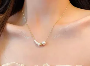 Elegant White Pearl Necklace thumbnail 1