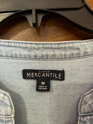 J Crew denim like top blouse thumbnail 2