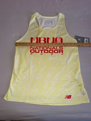 New Balance‎ Women’s Yellow Nationals Outdoor Tank Top thumbnail 4