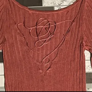 NWOT Free People Hits Different Lace-Up Top in Rusted Coral Sz S thumbnail 12