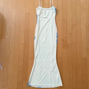 Princess Polly katrine baby yellow maxi dress with blue floral thumbnail 3
