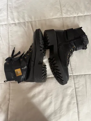 Guess Jeweled Logo Combat Boots Black thumbnail 4