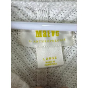 Maeve Carys Mock Neck Sweater Knit Boxy Pullover Sweater Women's Large Wool thumbnail 7