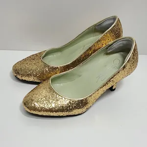 Shoes of Prey Bridal Gold‎ Glitter Pumps Size 35 thumbnail 3