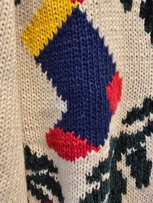 {M} Vintage Knit Christmas Sweater Red Size M thumbnail 3