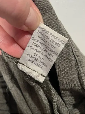 Vintage Petites Linen Blend Cargo Pants Green Size Petite Large thumbnail 6