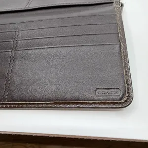 Coach Signature C Slim Brown Coated Canvas Leather Wallet thumbnail 5