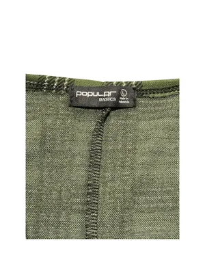 Popular Basics Green Plaid Bodycon Dress Womens Size L Sleeveless Stretch Casual thumbnail 3