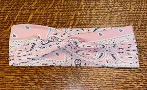 Pink Bandana Headband thumbnail 1