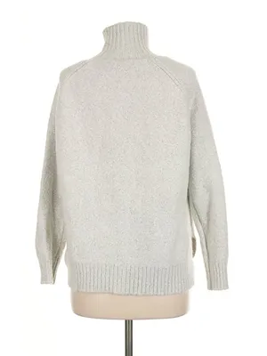 Gilli Women's Size Medium Mock Neck Turtleneck Sweater Light Gray Stretch LT1243 thumbnail 2