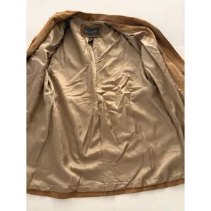 Vintage Y2K Banana Republic Genuine Leather Suede Coat Women Large Brown Jacket* thumbnail 8