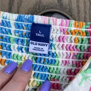 Old Navy large tall linen rayon blend pastel floral spring knee length thumbnail 3