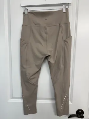 Danskin Taupe High Rise Pocket 7/8 Workout Leggings M thumbnail 5