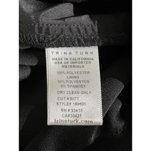 Trina Turk Black Ruffle Neck Sleeveless Jumpsuit Size 8 thumbnail 5