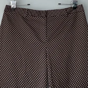 DFA New York Size 14 Dark Brown Polka Dot High Waisted Bermuda Shorts Preppy thumbnail 2