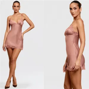 House‎ of CB 'Nia' Rose Pink Satin Lace Slip Dress NWOT Size XL thumbnail 11