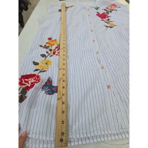 3J Workshop Johnny Was Tunic Dress Striped Floral Embroidered Boho size XL thumbnail 9
