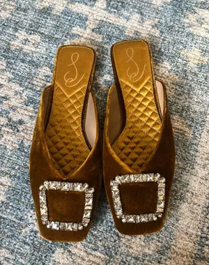 Sam Edelman Velvet Mules thumbnail 1